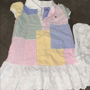 Ralph Lauren Kids Pastel Patchwork Polo Dress